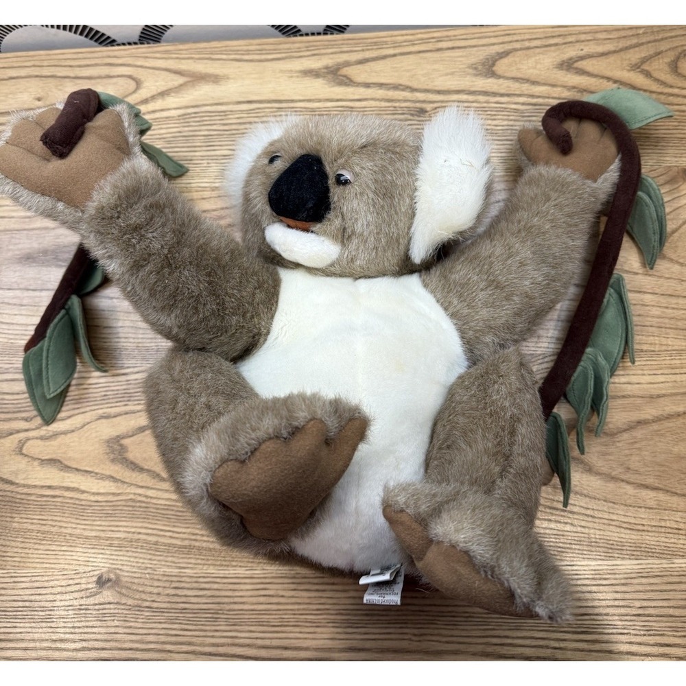 Folkmanis FolkTails Koala with Green‎ Vine 16" Plush Hand Puppet Plush Brown